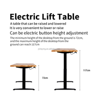 Table de hauteur réglable électrique de moteur de bureau en bois debout de réglage en hauteur pour le bureau de levage de bureau à domicile