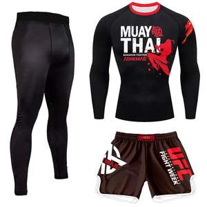 Shorts MMA, Ensemble <span class=keywords><strong>de</strong></span> Combat Kickboxing et Boxe, Tenue d'Entraînement Personnalisée pour Hommes et Femmes, Ensemble Trois Pièces Muay Thai, Sanda, Boxeo - Product Image 2