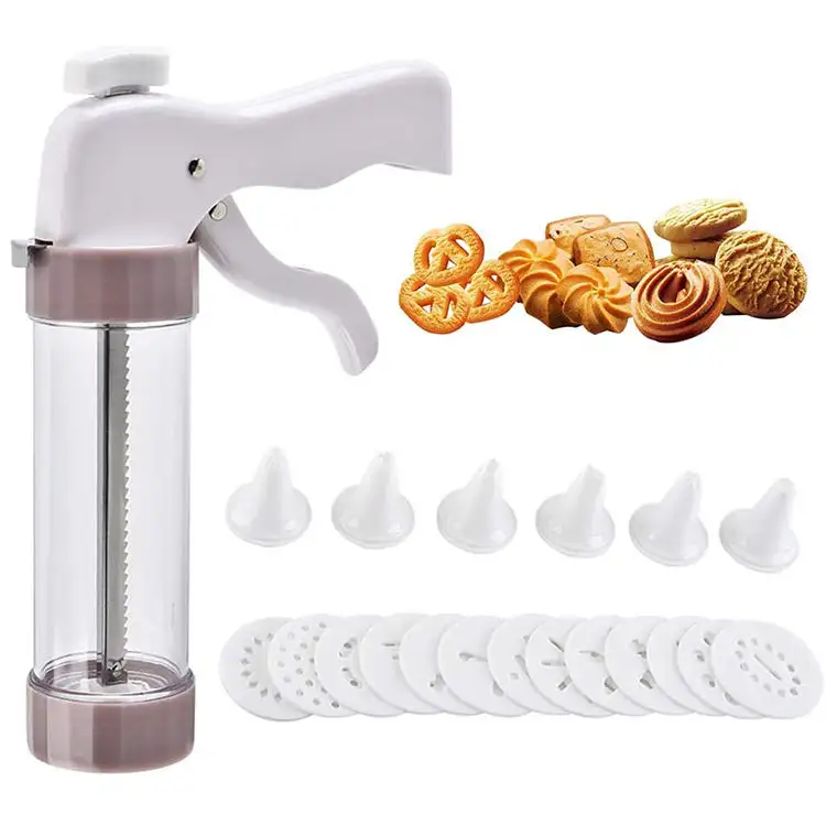 Nouveau produit chaud 2023 Cookie doux presse ensemble joyeux anniversaire bonnes poignées Kit fournisseurs main biscuits Cutter moule presse Biscuit pistolet