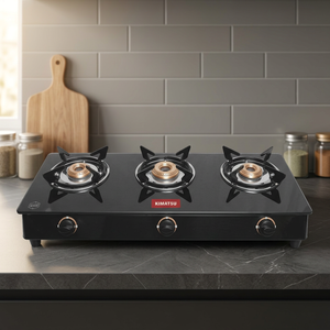 Nouvelle arrivée : Table de cuisson à gaz portable à 3 brûleurs intégrés, allumage électronique, protection anti-extinction de flamme, surface en verre, pour usage domestique et hôtelier - Product Image 3