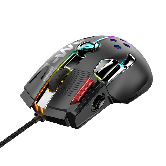 Freewolf M2 Wired Dual-mode Joystick PUGB RGB Mechanical Gaming Mouse 12000dpi 12 Programmable Buttons Ergonomic Both-Hand