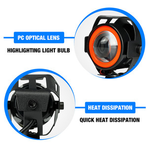 LIUHJG precio al por mayor impermeable <span class=keywords><strong>U7</strong></span> con anillo de Color rojo conducción foco motocicleta luz antiniebla - Product Image 4