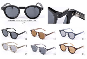 نظارات شمسية عصرية فاخرة بتصميم كلاسيكي ريترو، حماية UV400، إطار دائري من TR90+CP، قابلة للتخصيص بشعار، للرجال والنساء، موديل 2026 - Product Image 6