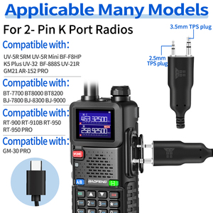 Câble de programmation pour talkie-walkie ABBREE, compatible avec l'application téléphonique, compatible avec Baofeng UV-5R 5RM K5 PLUS UV-21R UV-32 UV-5R MINI - Product Image 6