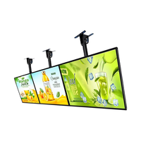 Boîte à lumière publicitaire rectangulaire en aluminium pour restaurant, LED suspendue, haute luminosité 10000 lumens, durable, pour affichage de menus