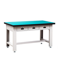Banc de travail ESD robuste de haute qualité, table de travail électronique en fer sur mesure pour garage, atelier et ligne d'assemblage