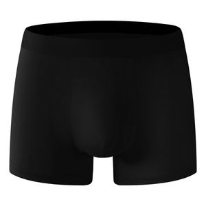 Men's Straight-leg Pants, Plain-colored Underwear, Breathable and Comfortable, Men's Mid-rise Sports Elastic Shorts - Product Image 3