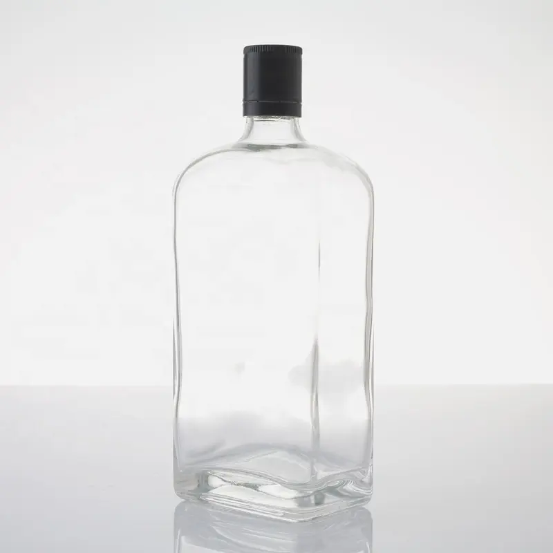 Beautiful round empty small vodka whiskey mini creative miniature empty wine glass bottle