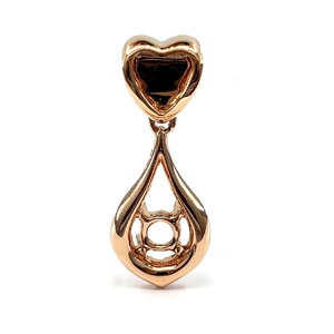 Chine Usine Bijoux Personnaliser Haute Qualité 18k Solide Or Rose Véritable Diamant Rond Semi Montage Pendentif pour Cadeau - Product Image 2