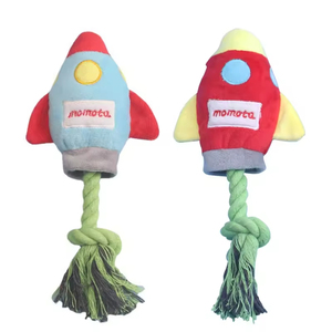 Juguete de Peluche para Perros, Diseño de Cohete Pequeño con Nudos de Algodón, Resistente a las Mordidas, Interactivo, Venta al Por Mayor - Product Image 1