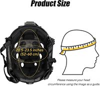 Helm Ringan yang Dapat Disesuaikan, Model High Cut dengan Dudukan NVG Terintegrasi, Rel Samping, Tali Headset Pra-Slot, untuk Olahraga