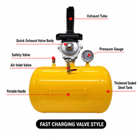 Réservoir de gonflage rapide pour pneus sans chambre à air de 8 gallons pour voitures, camions et VUS