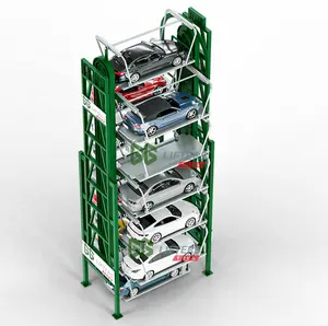 Gebäude dreh-parkausrüstung für fahrzeug vertikales parksystem 8 autos lagerungsanlage plc automatische fahrzeug-parklift