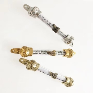 Venta al por mayor Jerusalén Judaica Israel Mezuza Puerta Metal Mezuzah Caja para la pared <span class=keywords><strong>de</strong></span> la casa - Product Image 6