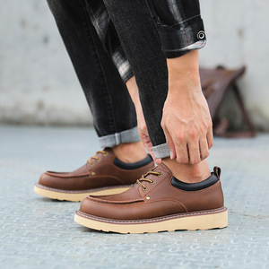 Zapatos de Trabajo Estilo Americano 2026, Zapatos de Primavera para Hombre de Punta Ancha, Zapatos de Cuero Genuino Casuales para Exteriores - Product Image 4