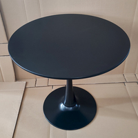 Table de jardin ronde moderne en gros, petite table d'extérieur avec piétement, design peu encombrant, table à manger pour mobilier de maison