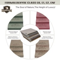 Panneau mélaminé à grain de pierre esthétique pour la décoration intérieure de cuisine moderne, surface lisse, ignifuge, résistant à l'humidité, MDF