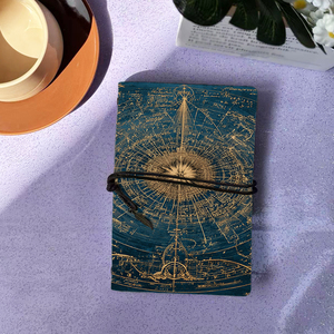 Cahier Vintage A6 avec Fermeture à Cravate Fait à la Main 160 Pages Cadeau Premium de Réunion d'Affaires pour Vendeurs avec Étoile-Centré <span class=keywords><strong>Ancie</strong></span> - Product Image 1