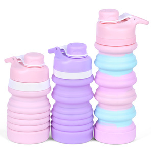 Bouteille d'eau pliable isolée pour enfants avec logo personnalisé, en silicone, pour le sport - Product Image 1