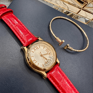 Rodeo XB-35 Luxury Unisex Mechanical <b>Watch</b> Stainless Steel Band Metal <b>Case</b> 30mm Hidden Clasp Digital Numeral Dial Chopards - Product Image 6