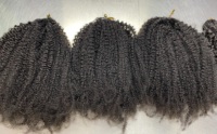 Extensions de cheveux brésiliens de qualité supérieure, 100% vierges Remy, Afro Kinky Curly, pré-bouclées, très demandées