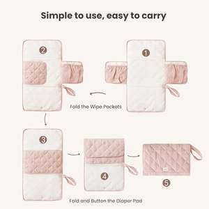 Échantillon gratuit, vente chaude, tapis à langer portable pour bébé - Tapis à langer et sac de voyage pour bébé - Product Image 3