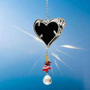 Atacado Crystal Sun Catcher Silver Heart <span class=keywords><strong>Frame</strong></span> Sun Catchers Pet Dog Cat Memory <span class=keywords><strong>Frame</strong></span> <span class=keywords><strong>Suncatcher</strong></span> com Paw Claw para Decoração - Product Image 5