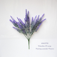 Bunga Buatan Kumpulan Bundel Lavender Plastik Tanaman Palsu Rumah Dapur Meja Kantor Tengah Meja Pengaturan