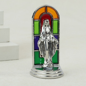 Artigianato religioso cattolico in metallo santo figlio vergine maria angeli mostra stand croce ornamenti decorativi pezzi - Product Image 3