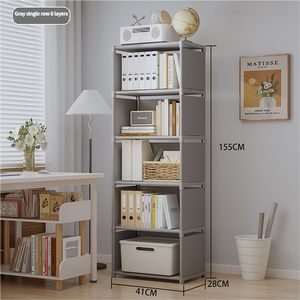 Libreria per Soggiorno <span class=keywords><strong>a</strong></span> 5 <span class=keywords><strong>Ripiani</strong></span>, Espositore per Libri, Scaffale Industriale per Archiviazione Domestica - Product Image 6