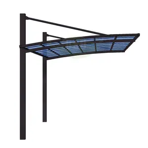 Car Shelter Canopies Carports Garages Type Aluminium Customised smoke grey Metal Wood Key Frame Sail Color Parking Feature