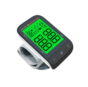 Monitor de presión arterial tipo muñeca pantalla LCD recargable tensiómetro Digital muñeca electrónica - Product Image 2