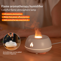 Diffuseur d'arômes à flamme directe d'usine, 130 ml, USB, portable, diffuseur d'air de bureau, humidificateur d'aromathérapie 3D avec flamme, certifié CE RoHS