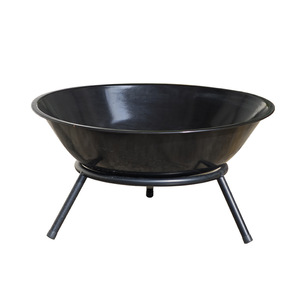 Large Outdoor Fire Pit 64cm Enameled Steel Windproof Rustproof Firewood Stove Tripod Base Courtyard Fireplace - Product Image 3