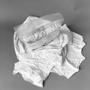 <b>Industrial</b> Grade White T-Shirt Rags Made 100 Cotton for Machinery <b>Wiping</b> White Cotton Painters Rags 10 kg - Product Image 1