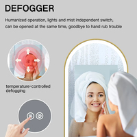 Capteur tactile capacitif intelligent 12V 5A en ABS, miroir LED de salle de bain avec indice de protection IP11, interrupteur tactile anti-buée, accessoires