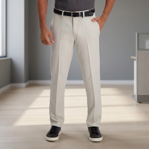 Men's Formal <b>Trousers</b> Pleated Pants Mid Waist Straight Leg <b>Summer</b> Wear Custom Logo Wholesale Rate OEM Custom Fashion Cheap Price - Product Image 4