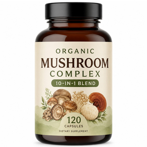 Capsules d'extrait de champignons Reishi et Crinière de lion biologiques, très demandées, pour l'immunité et le cerveau, compléments pour adultes, sans gluten, végétaliens, faibles en sucre - Product Image 1