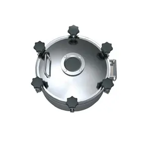 sus 304 316L sanitary stainless steel pressure vessel sight glass manhole cover 1-3bar