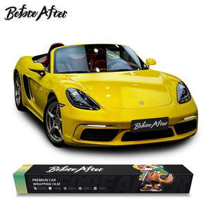 BeforeAfter1.52 * 17m colore più venduto Super lucido Vegas giallo decorazione <span class=keywords><strong>auto</strong></span> avvolgente pellicola in vinile satinato <span class=keywords><strong>auto</strong></span> - Product Image 1