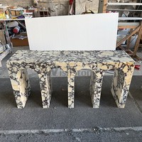 Table console en marbre Calacatta Viola, pierre naturelle de luxe, table d'entrée, table de couloir, taille personnalisée pour la décoration d'entrée de villa
