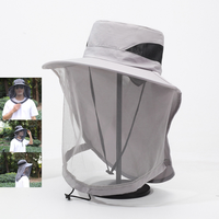 Topi Jaring Nyamuk Profesional untuk Pria dengan Jaring Pelindung Wajah Penuh & Desain yang Dapat Disesuaikan untuk Peternakan Lebah, Berkebun, dan Pekerjaan Luar Ruangan