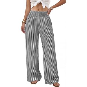Pantalones Anchos FOXA para Mujer, Pantalones de Cintura Alta con Bolsillos, Ropa Casual para Estar en Casa, Transpirables y Cómodos - Product Image 2
