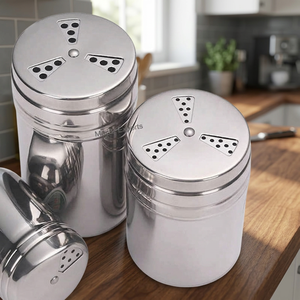 Salière et poivrière cylindriques classiques les plus vendues, en acier inoxydable écologique, surface lisse, antirouille, pour assaisonnements - Product Image 4