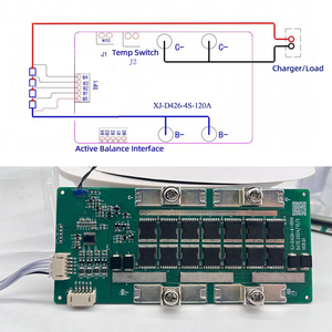 XJ 4S <b>12V</b> 100A 120A Car Starting Jumper BMS <b>12V</b> LFP Li-ion Sodium <b>Battery</b> BMS Current 1000A 1100A Car - Product Image 2