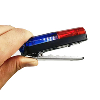 Luz Estroboscópica LED Roja y Azul, Linterna de Advertencia, Lámpara de Hombro Reflectante para Seguridad en Exteriores, Patrullaje, Advertencia de Tráfico, Emergencia, Plástico