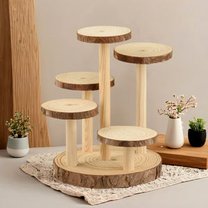 Présentoir à plusieurs niveaux en bois massif naturel <span class=keywords><strong>de</strong></span> qualité supérieure pour plantes succulentes, figurines d'<span class=keywords><strong>action</strong></span> et support <span class=keywords><strong>de</strong></span> <span class=keywords><strong>rangement</strong></span> pour la décoration intérieure - Product Image 2