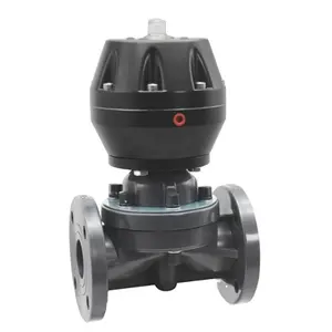 DN15-DN100 PFTE UPVC Plastic Flange End Pneumatic Diaphragm Valve