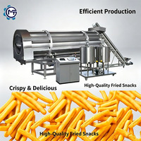 Friggitrice Commerciale di Grande Capacità per Snack Fritti 2D 3D, Pellet, Fryums, Bugles, Slanty, Nimko, Riscaldamento a Vapore e Gas