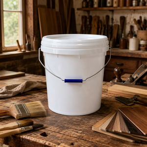 Factory Direct Round Sealed <b>Drum</b> Pail With Lid and Handle for Adhesive Lubricant Coating Industrial Packaging - Product Image 1